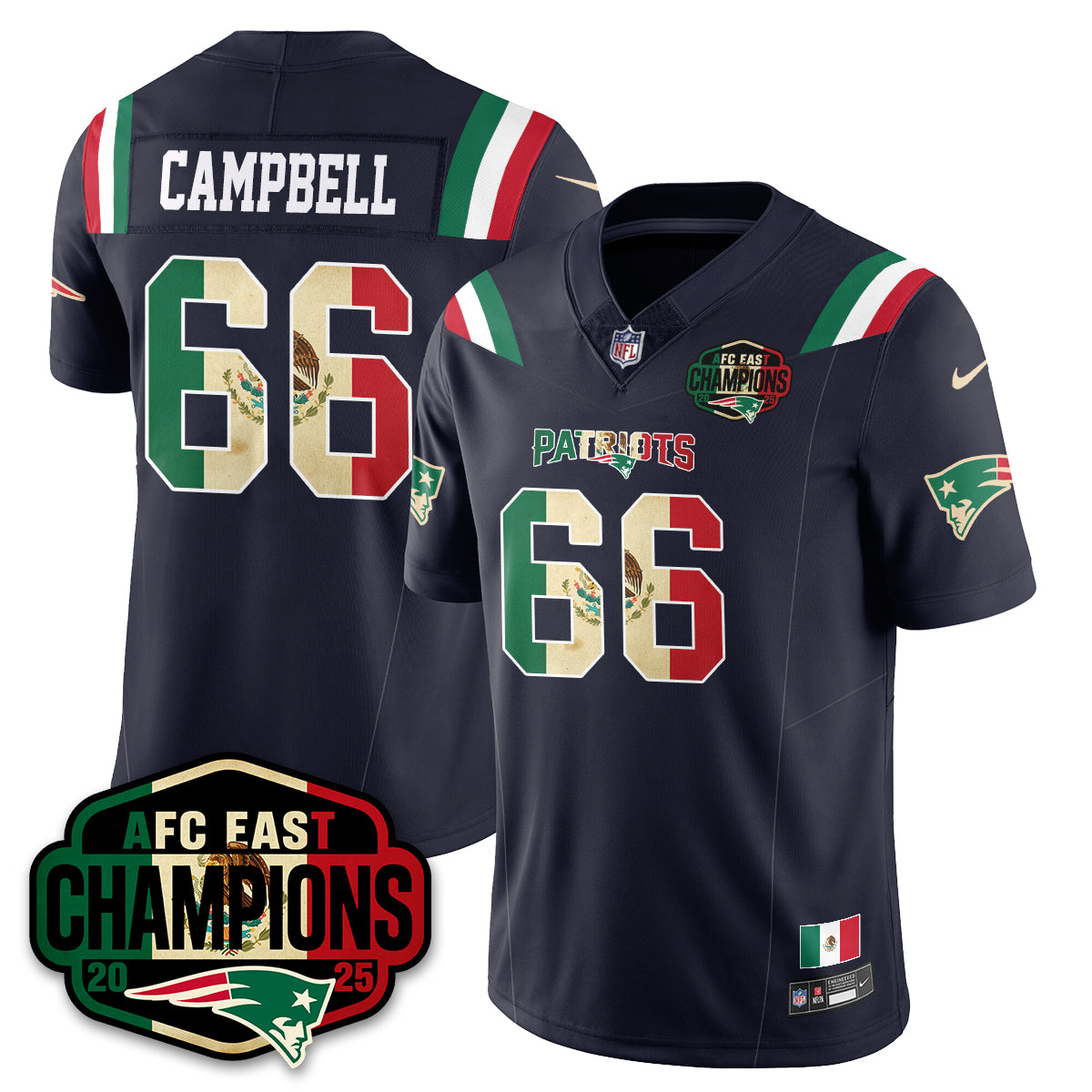 NE Mexico AFC East Division Champions Vapor Limited Jersey - All Stitched-DTD