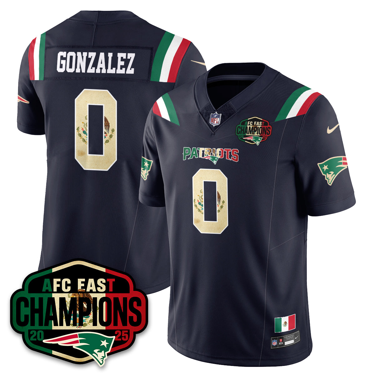 NE Mexico AFC East Division Champions Vapor Limited Jersey - All Stitched-DTD