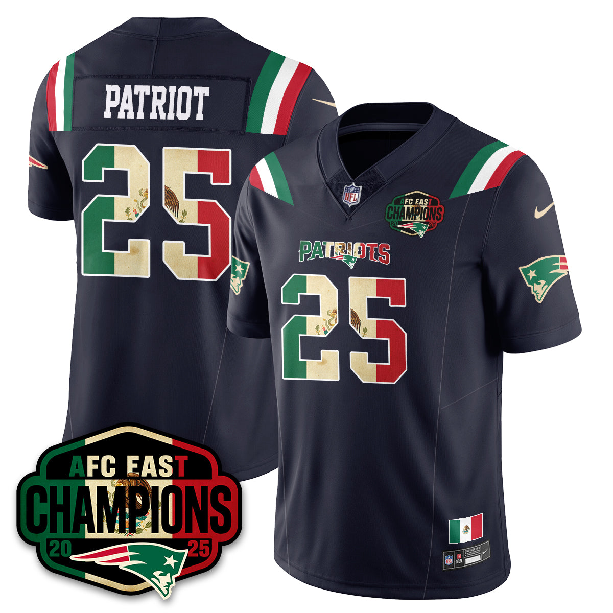 NE Mexico AFC East Division Champions Vapor Limited Jersey - All Stitched-DTD