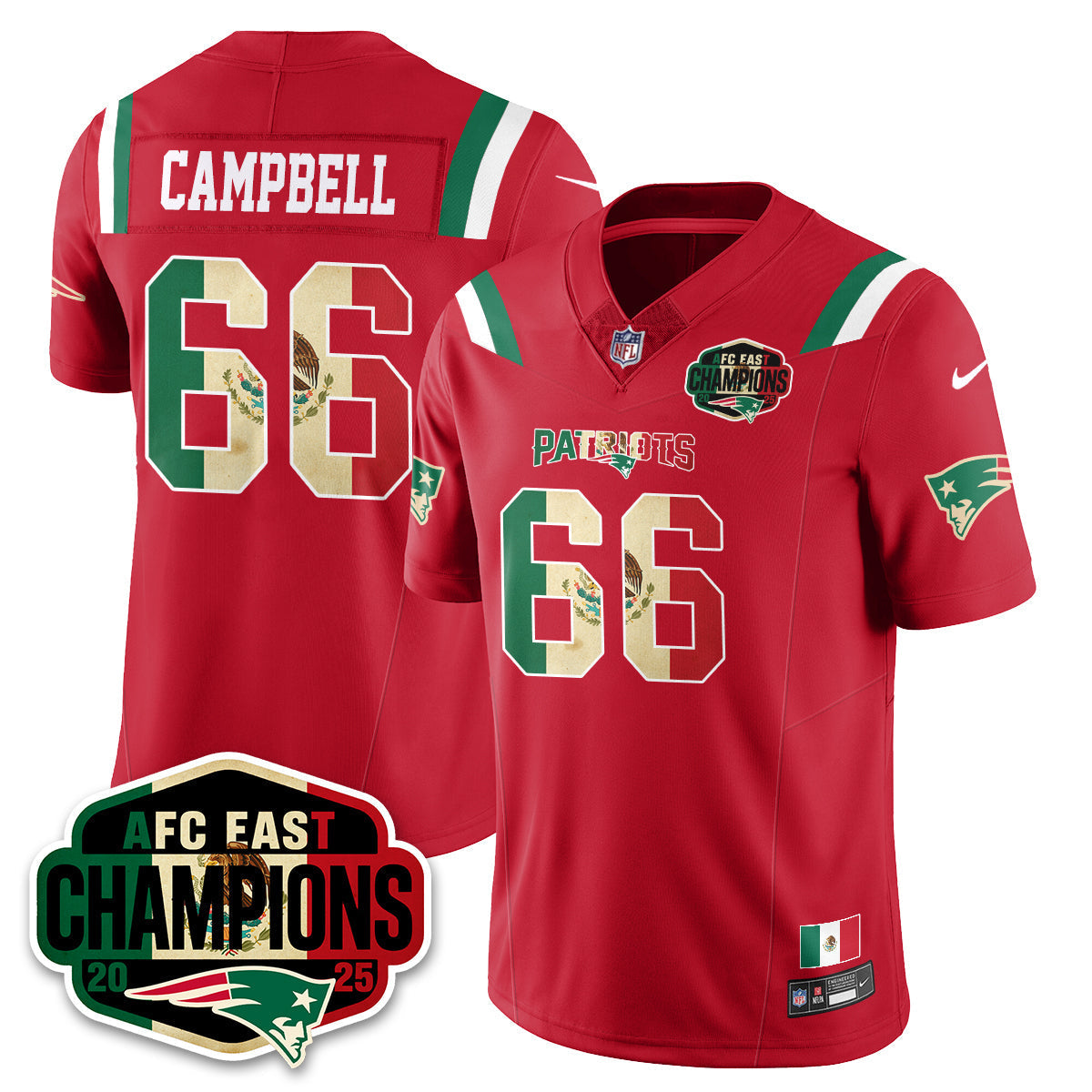 NE Mexico AFC East Division Champions Vapor Limited Jersey - All Stitched-DTD