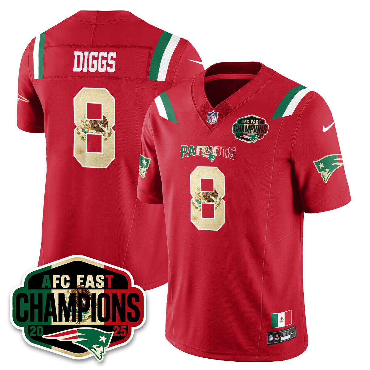 NE Mexico AFC East Division Champions Vapor Limited Jersey - All Stitched-DTD
