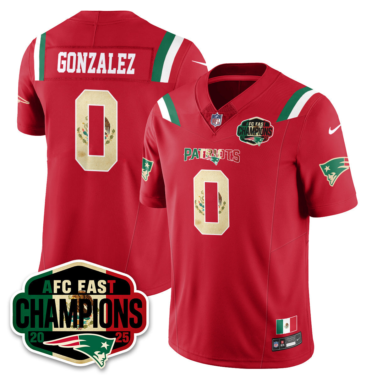 NE Mexico AFC East Division Champions Vapor Limited Jersey - All Stitched-DTD