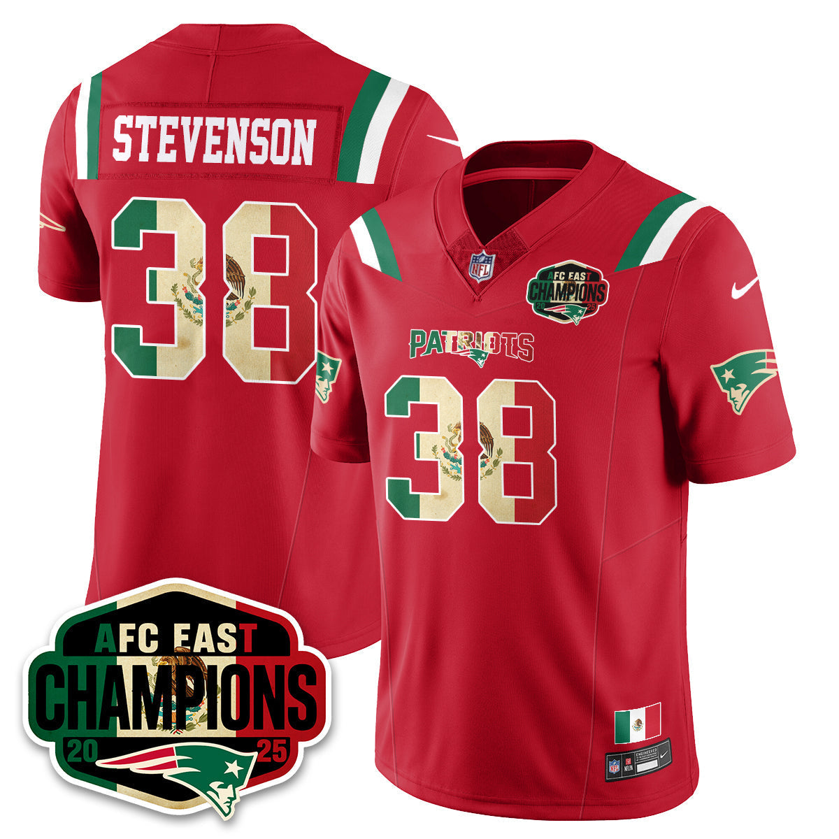 NE Mexico AFC East Division Champions Vapor Limited Jersey - All Stitched-DTD