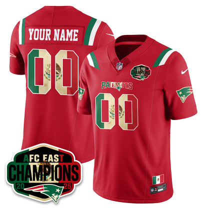 Custom NE Mexico AFC East Division Champions Vapor Limited Jersey - All Stitched-DTD