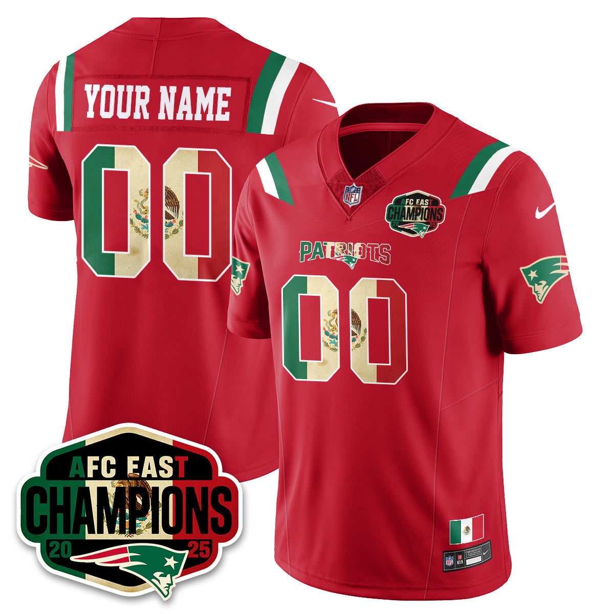 NE Mexico AFC East Division Champions Vapor Limited Jersey - All Stitched-DTD
