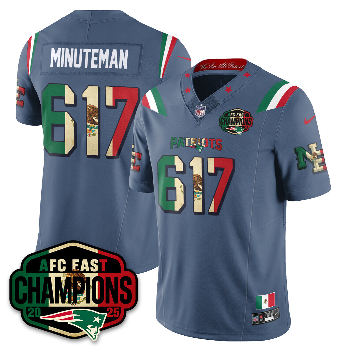 NE Mexico AFC East Division Champions Vapor Limited Jersey - All Stitched-DTD