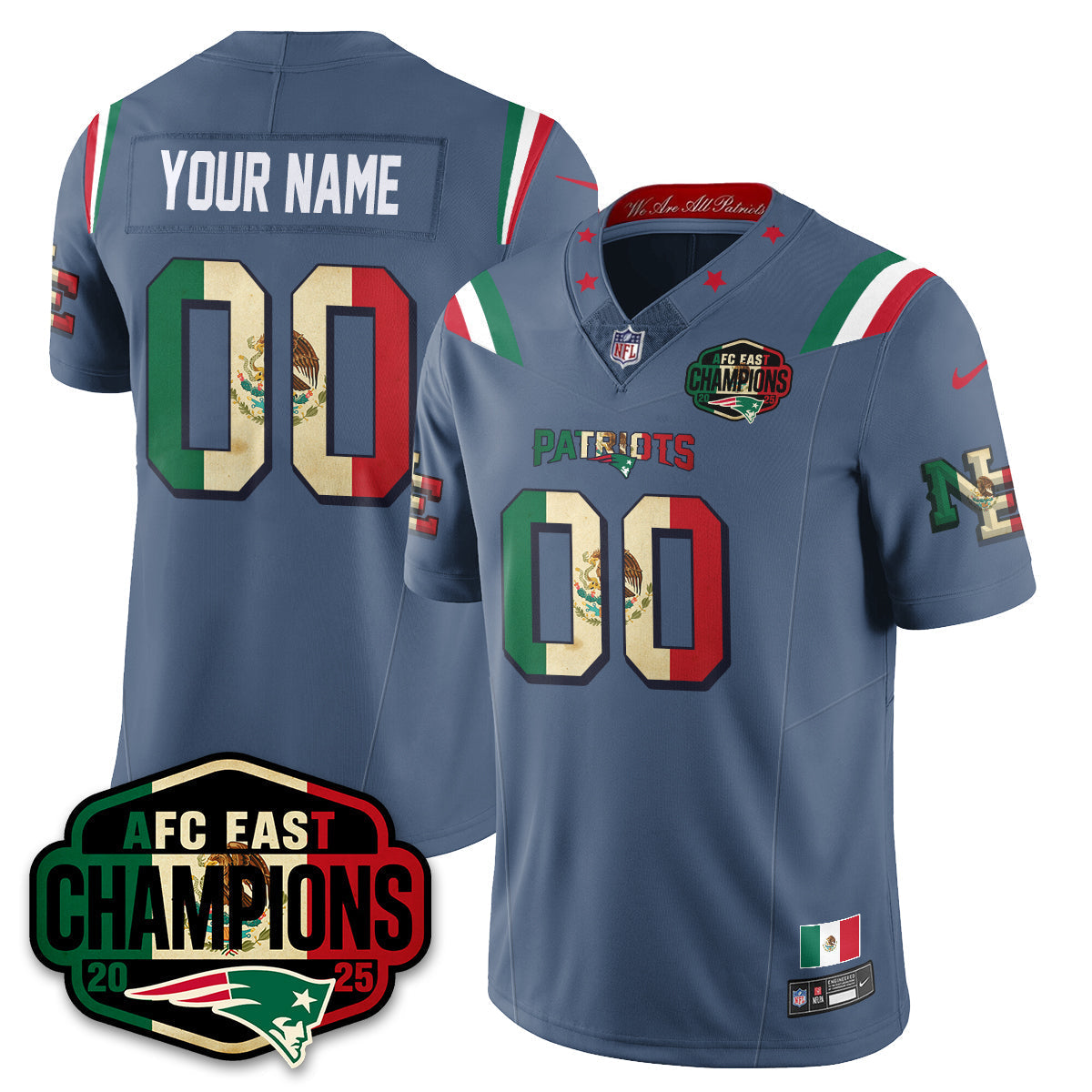 NE Mexico AFC East Division Champions Vapor Limited Jersey - All Stitched-DTD