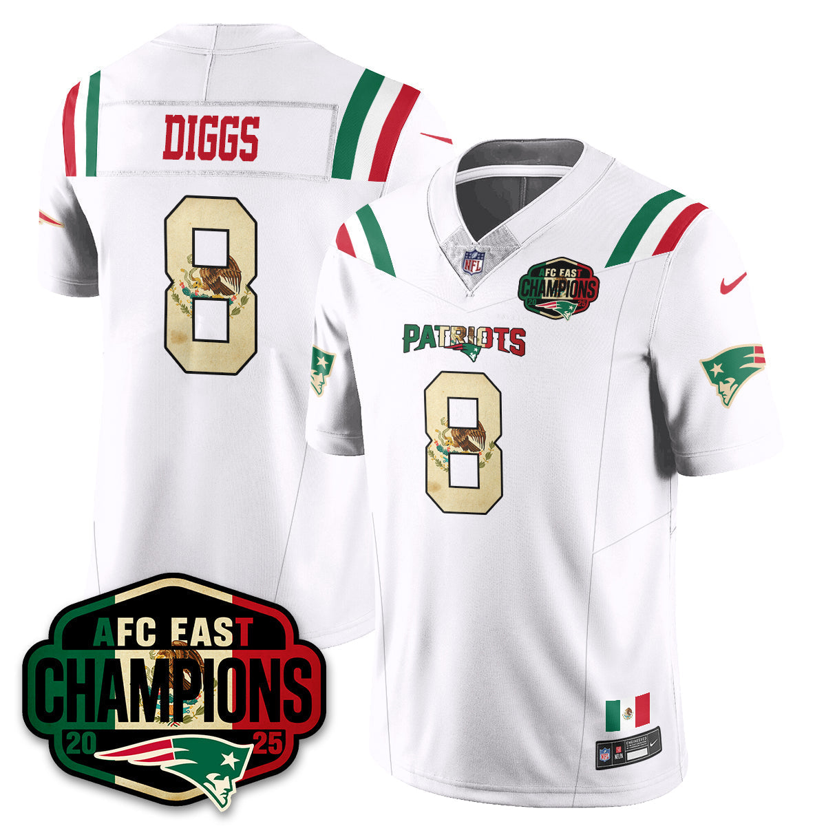 NE Mexico AFC East Division Champions Vapor Limited Jersey - All Stitched-DTD