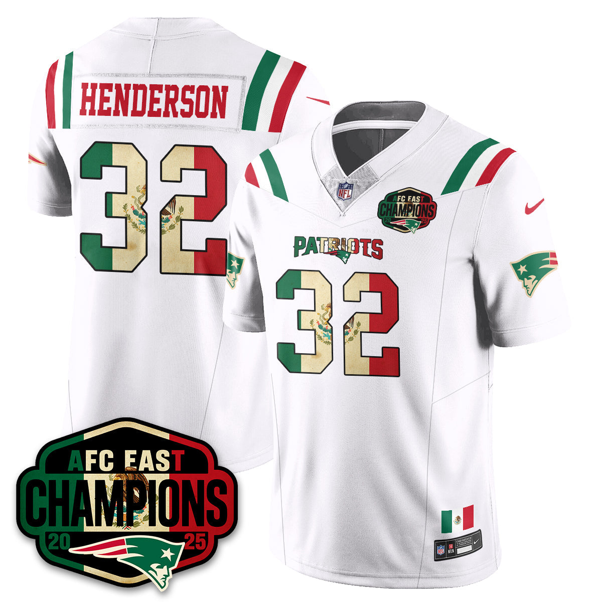 NE Mexico AFC East Division Champions Vapor Limited Jersey - All Stitched-DTD
