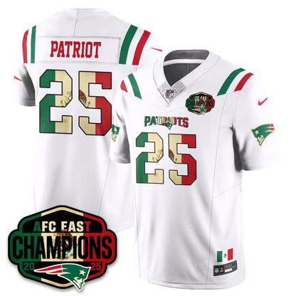 NE Mexico AFC East Division Champions Vapor Limited Jersey - All Stitched-DTD