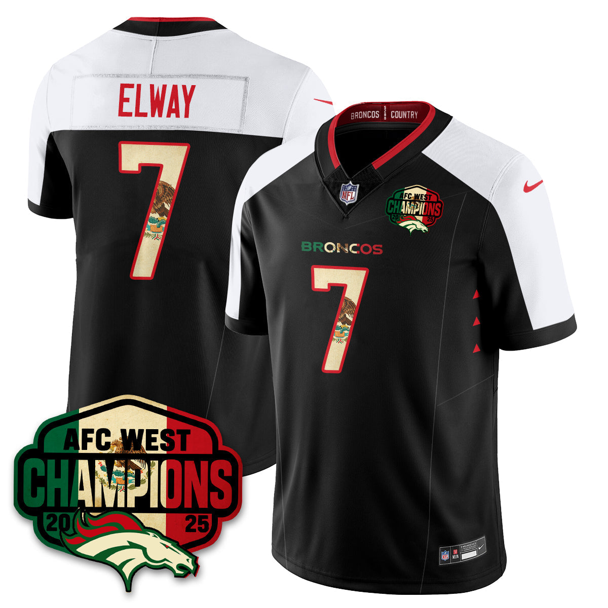 DEN Mexico AFC West Division Champions Vapor Limited Jersey - All Stitched-DTD
