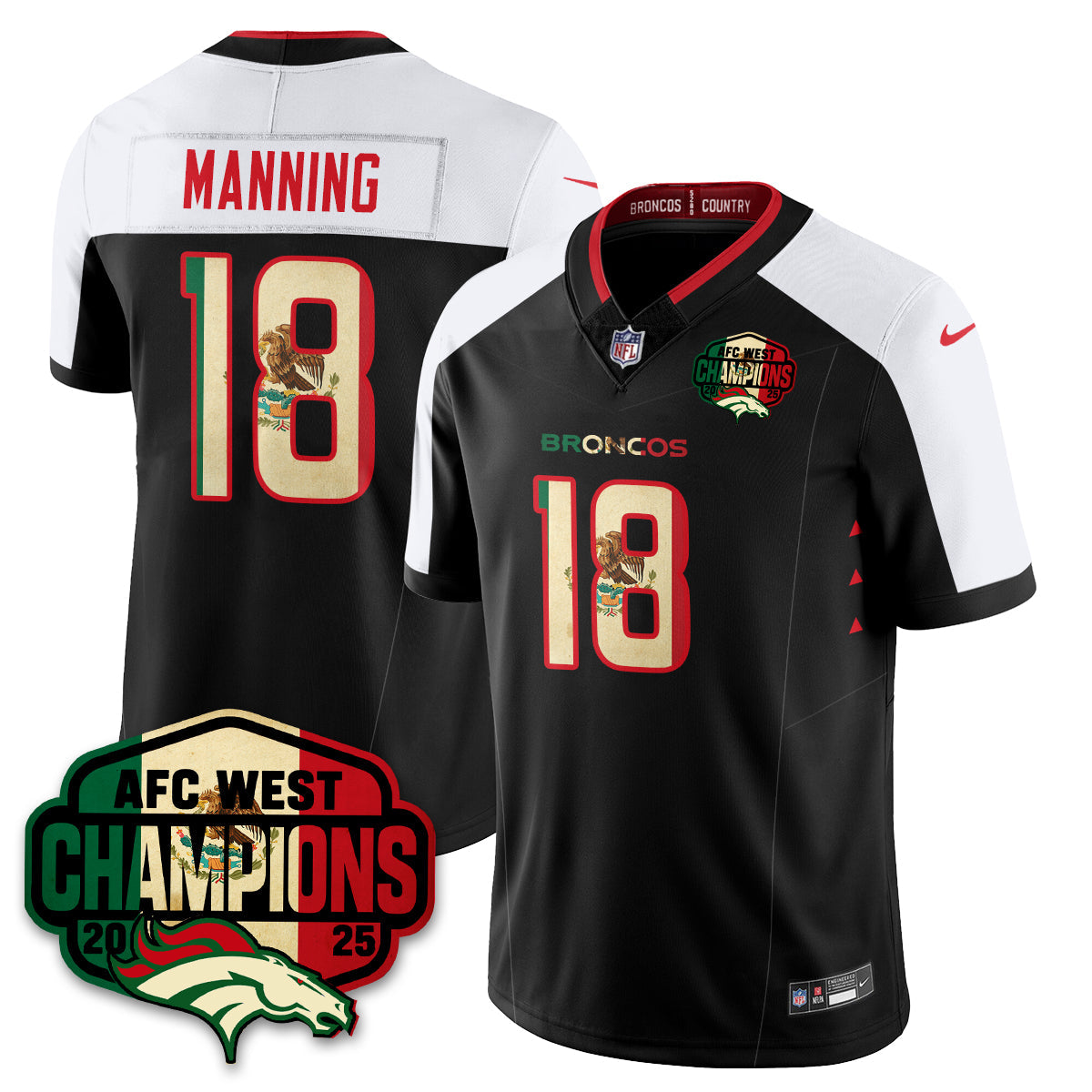 DEN Mexico AFC West Division Champions Vapor Limited Jersey - All Stitched-DTD