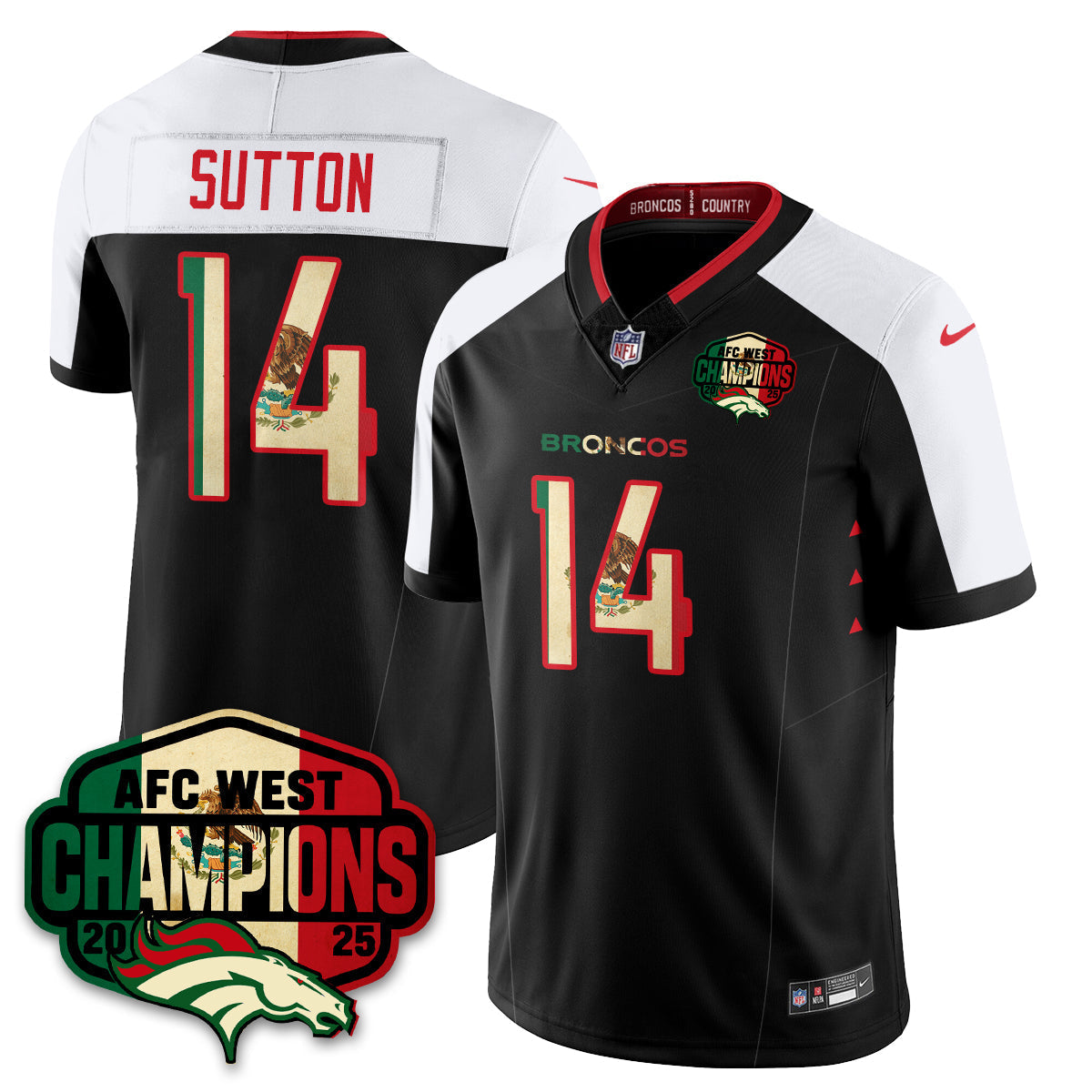 DEN Mexico AFC West Division Champions Vapor Limited Jersey - All Stitched-DTD