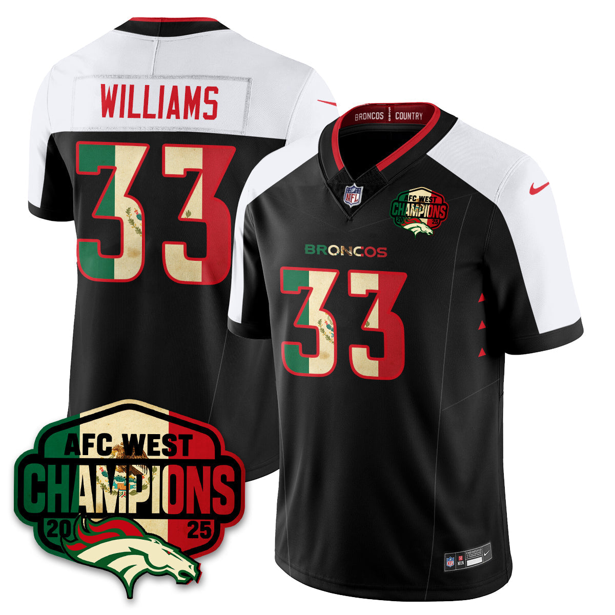 DEN Mexico AFC West Division Champions Vapor Limited Jersey - All Stitched-DTD