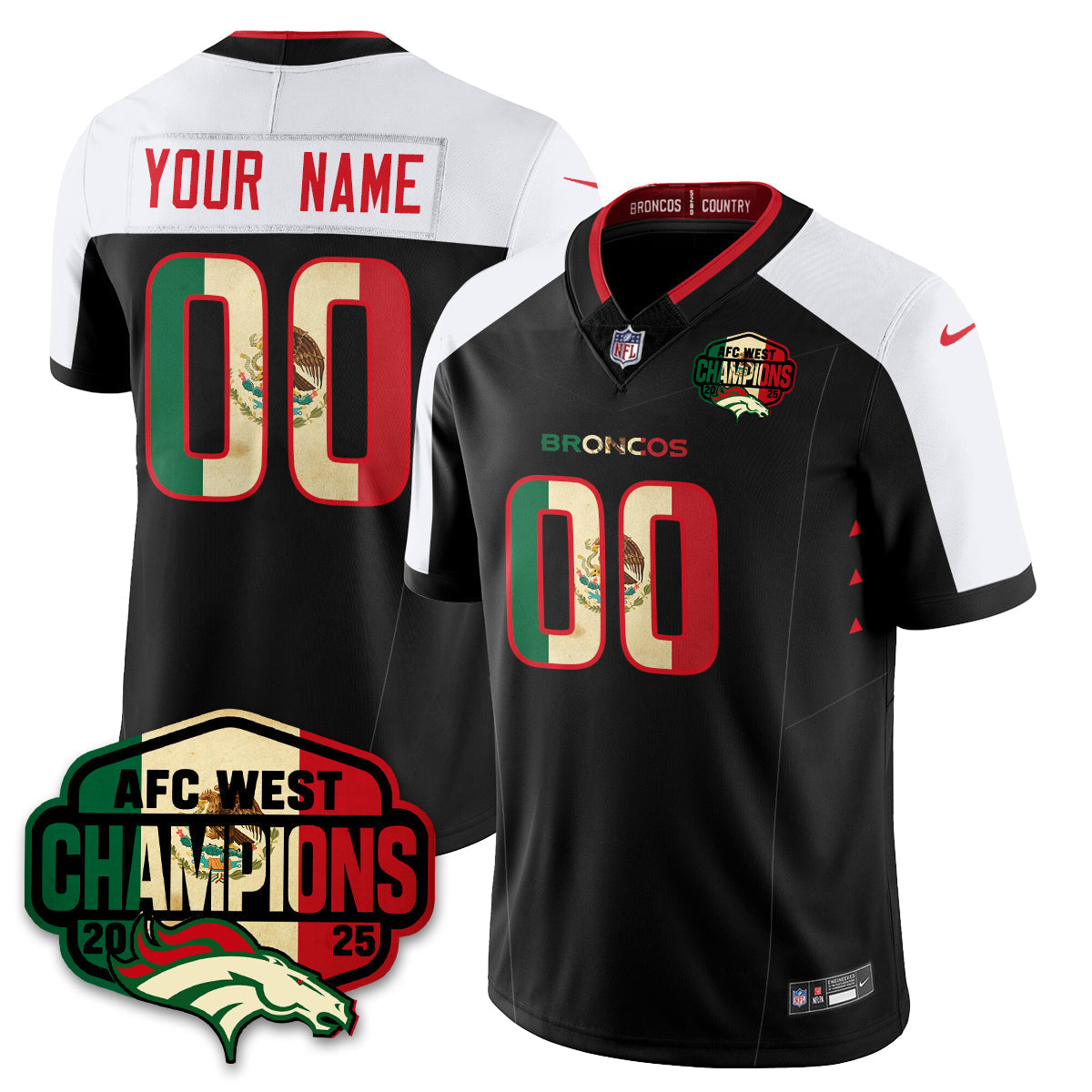 DEN Mexico AFC West Division Champions Vapor Limited Jersey - All Stitched-DTD