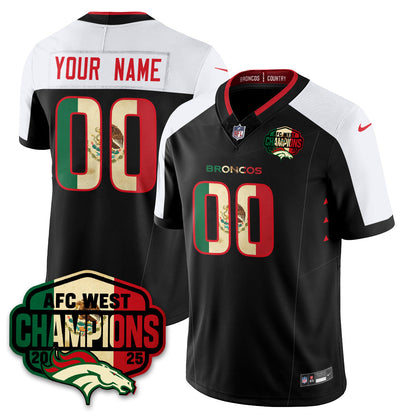 Custom DEN Mexico AFC West Division Champions Vapor Limited Jersey - All Stitched-DTD