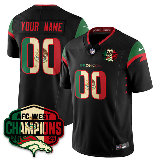 Custom DEN Mexico AFC West Division Champions Vapor Limited Jersey - All Stitched-DTD