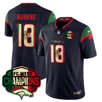DEN Mexico AFC West Division Champions Vapor Limited Jersey - All Stitched-DTD