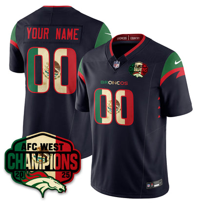 Custom DEN Mexico AFC West Division Champions Vapor Limited Jersey - All Stitched-DTD