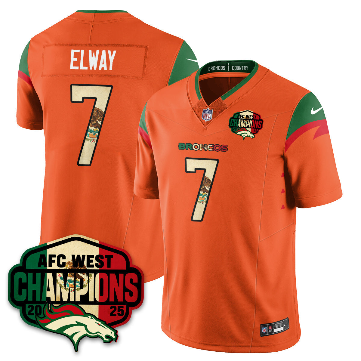 DEN Mexico AFC West Division Champions Vapor Limited Jersey - All Stitched-DTD