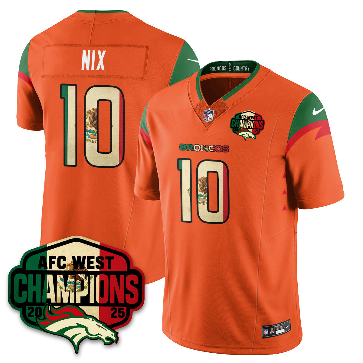 DEN Mexico AFC West Division Champions Vapor Limited Jersey - All Stitched-DTD
