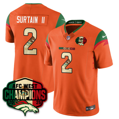 DEN Mexico AFC West Division Champions Vapor Limited Jersey - All Stitched-DTD