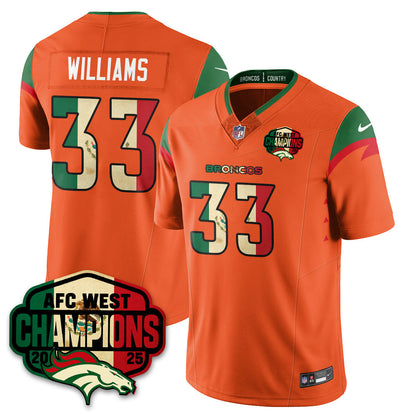 DEN Mexico AFC West Division Champions Vapor Limited Jersey - All Stitched-DTD