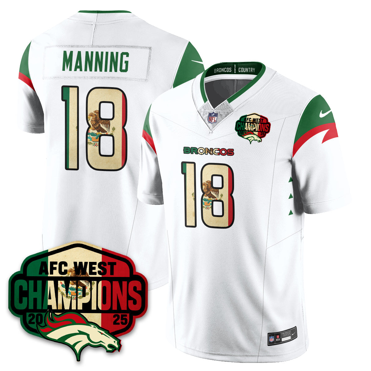 DEN Mexico AFC West Division Champions Vapor Limited Jersey - All Stitched-DTD