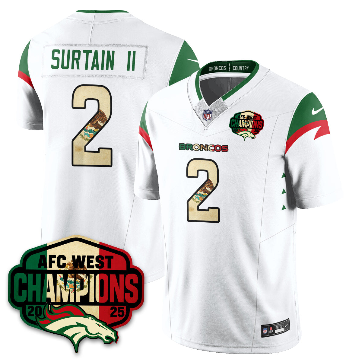 DEN Mexico AFC West Division Champions Vapor Limited Jersey - All Stitched-DTD