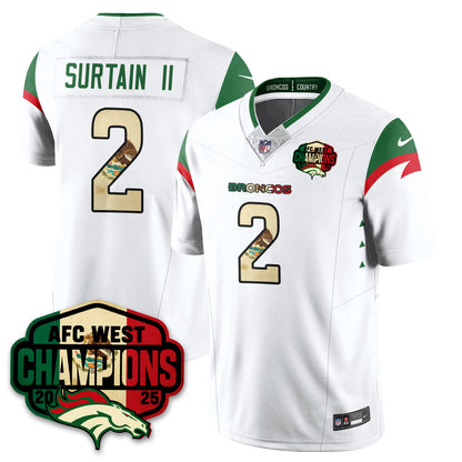 DEN Mexico AFC West Division Champions Vapor Limited Jersey - All Stitched-DTD