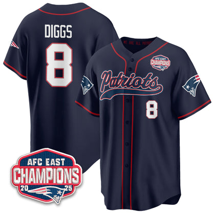NE AFC East Division Champions Vapor Limited Baseball Jersey - All Stitched-DTD