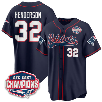 NE AFC East Division Champions Vapor Limited Baseball Jersey - All Stitched-DTD