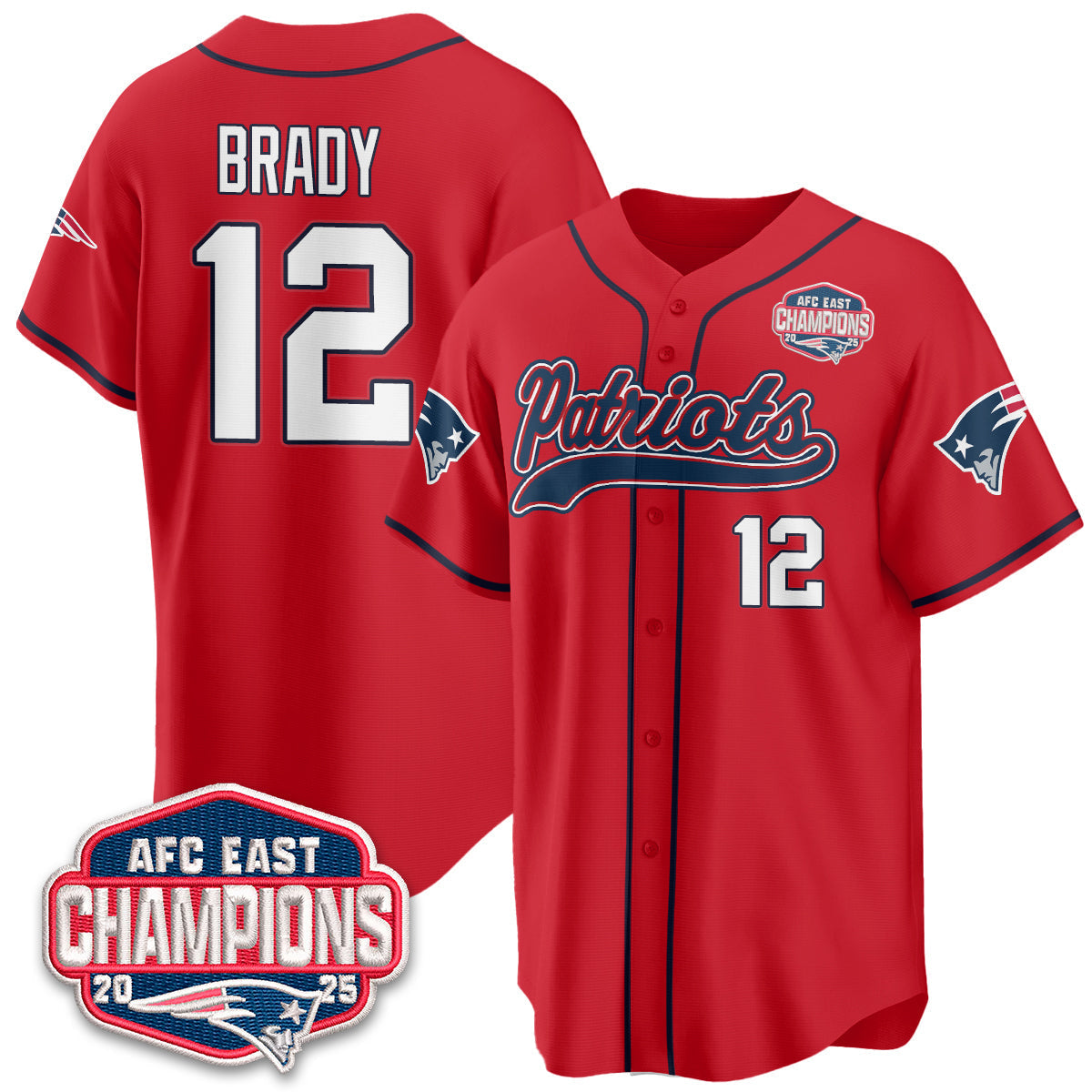 NE AFC East Division Champions Vapor Limited Baseball Jersey - All Stitched-DTD