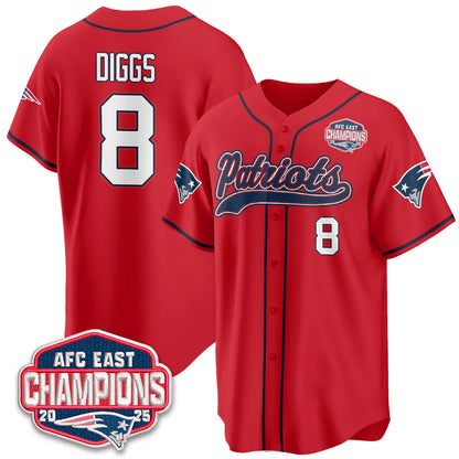 NE AFC East Division Champions Vapor Limited Baseball Jersey - All Stitched-DTD