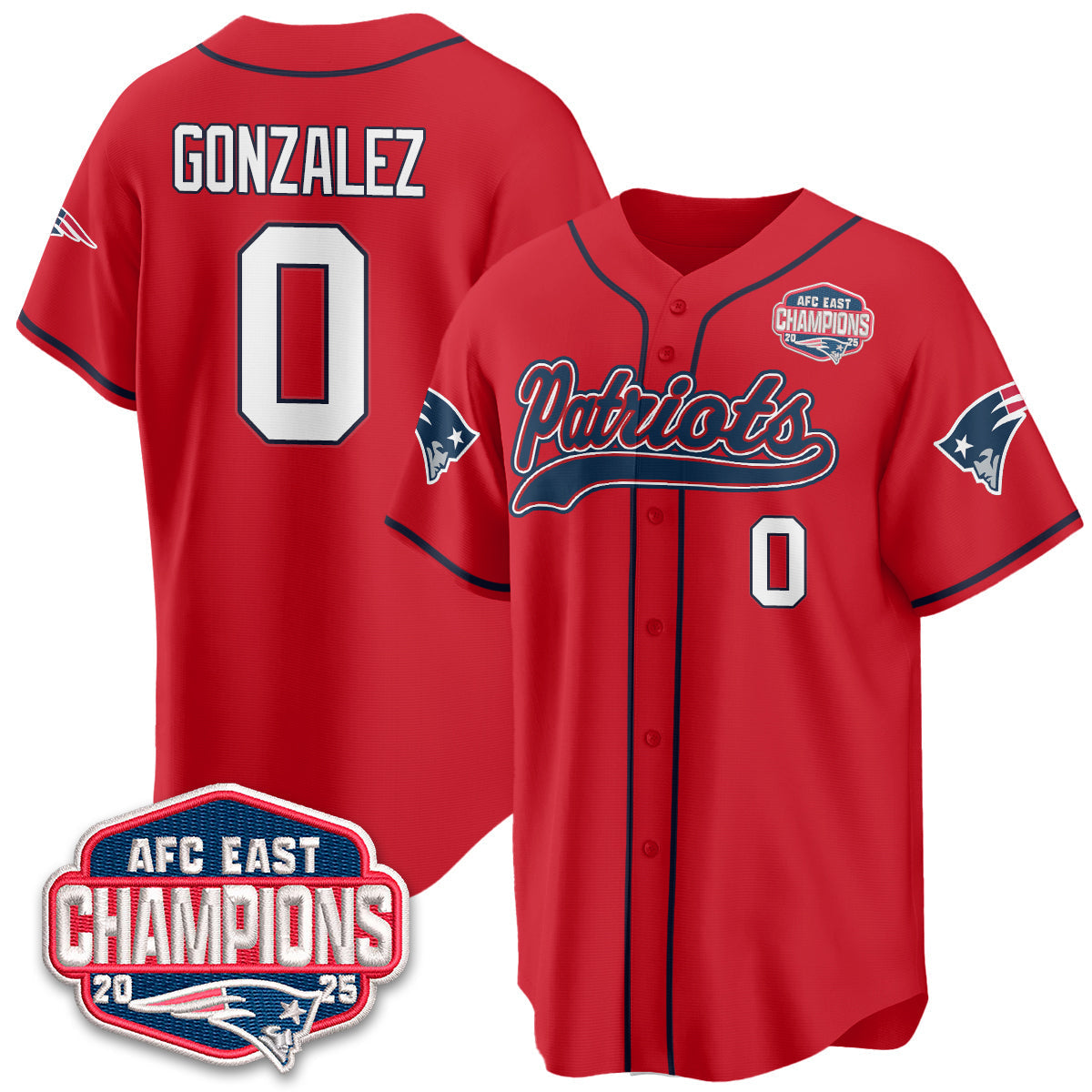 NE AFC East Division Champions Vapor Limited Baseball Jersey - All Stitched-DTD