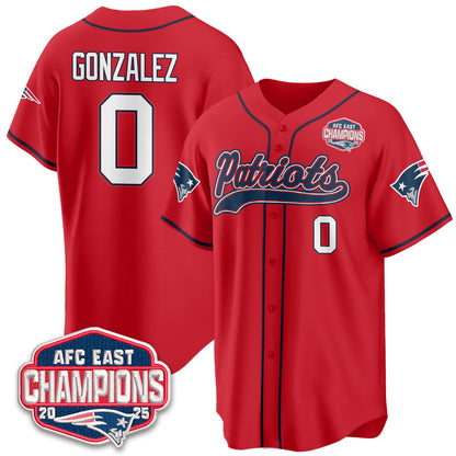 NE AFC East Division Champions Vapor Limited Baseball Jersey - All Stitched-DTD