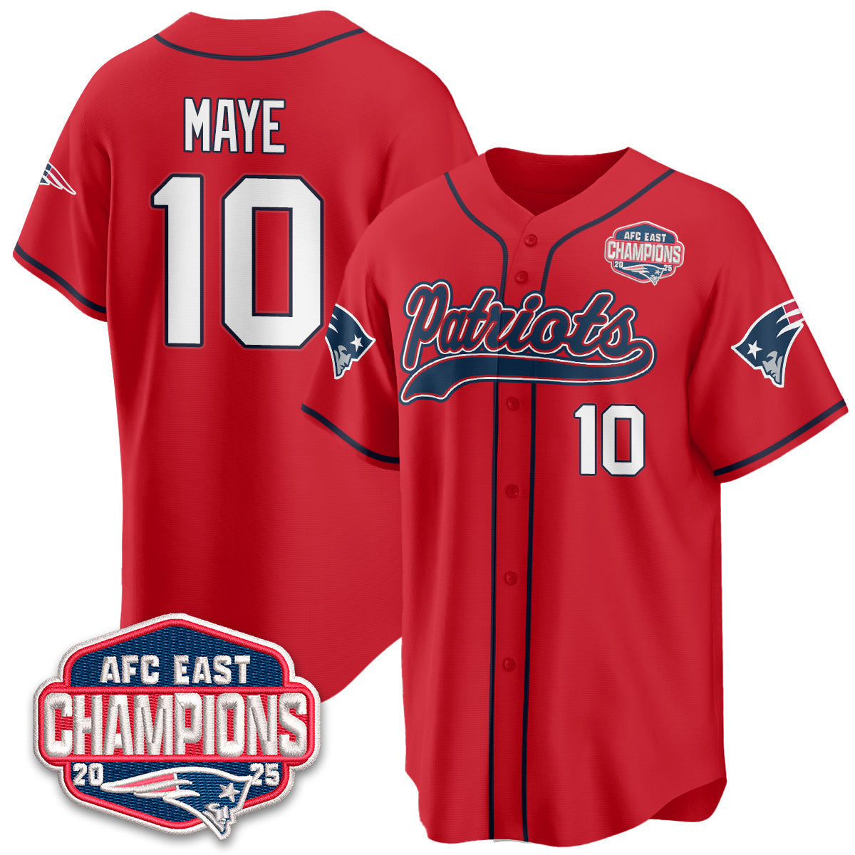 NE AFC East Division Champions Vapor Limited Baseball Jersey - All Stitched-DTD
