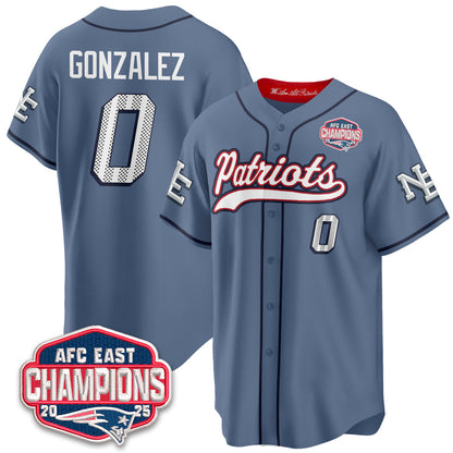 NE AFC East Division Champions Vapor Limited Baseball Jersey - All Stitched-DTD