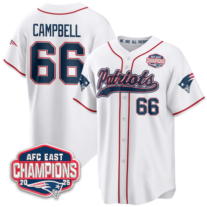 NE AFC East Division Champions Vapor Limited Baseball Jersey - All Stitched-DTD