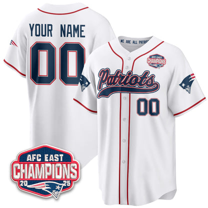 NE AFC East Division Champions Vapor Limited Baseball Custom Jersey - All Stitched-DTD