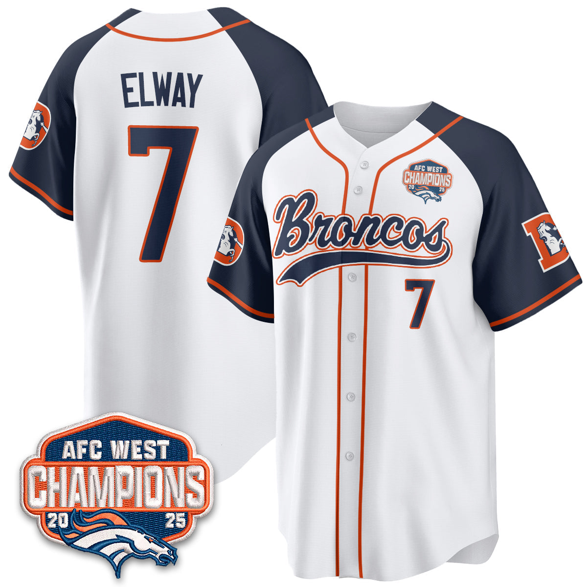 DEN AFC West Division Champions Vapor Limited Baseball Jersey - All Stitched-DTD