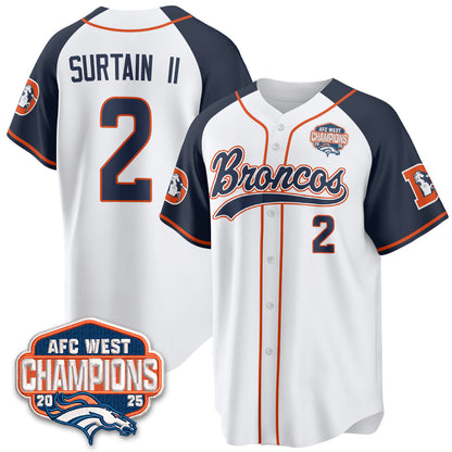 DEN AFC West Division Champions Vapor Limited Baseball Jersey - All Stitched-DTD
