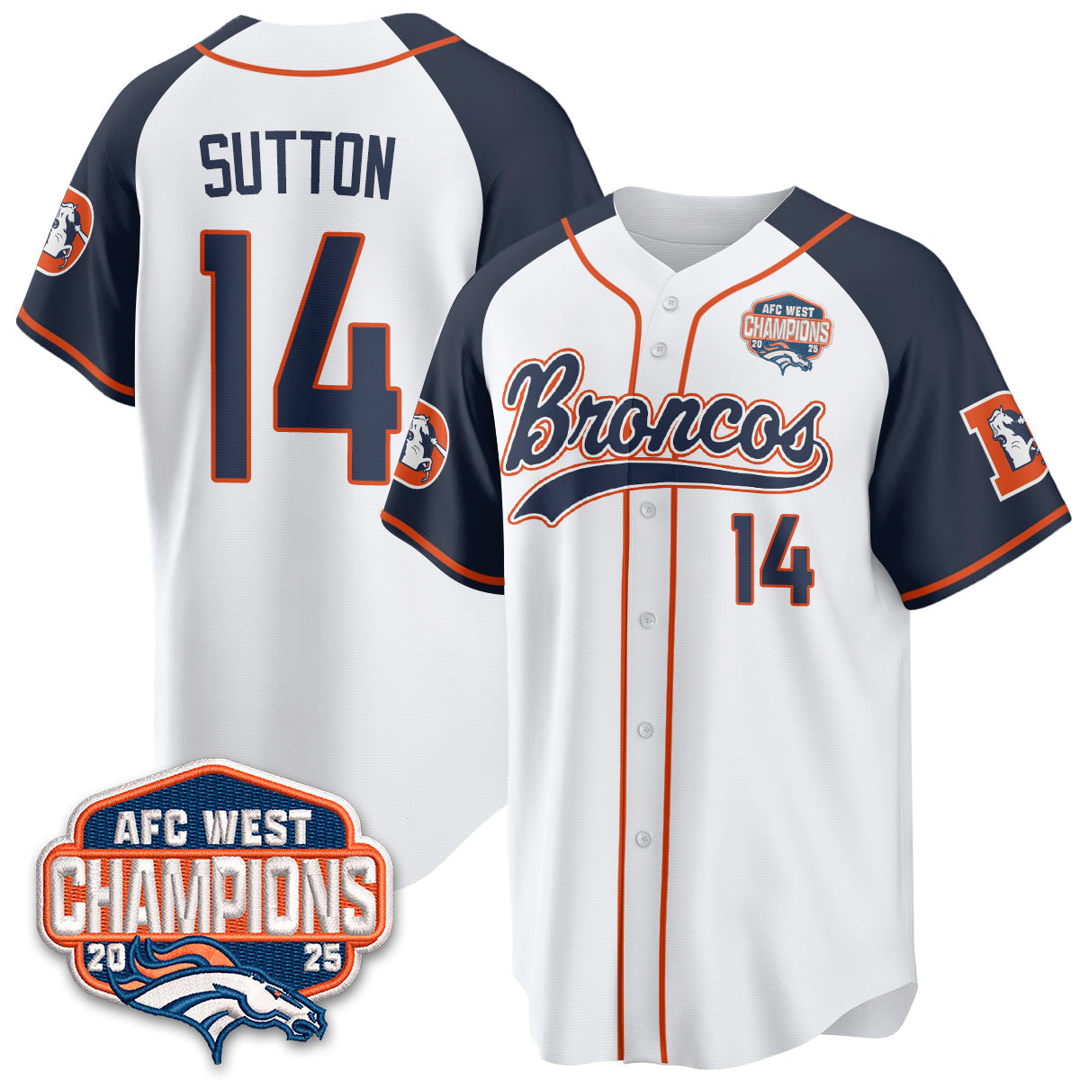 DEN AFC West Division Champions Vapor Limited Baseball Jersey - All Stitched-DTD