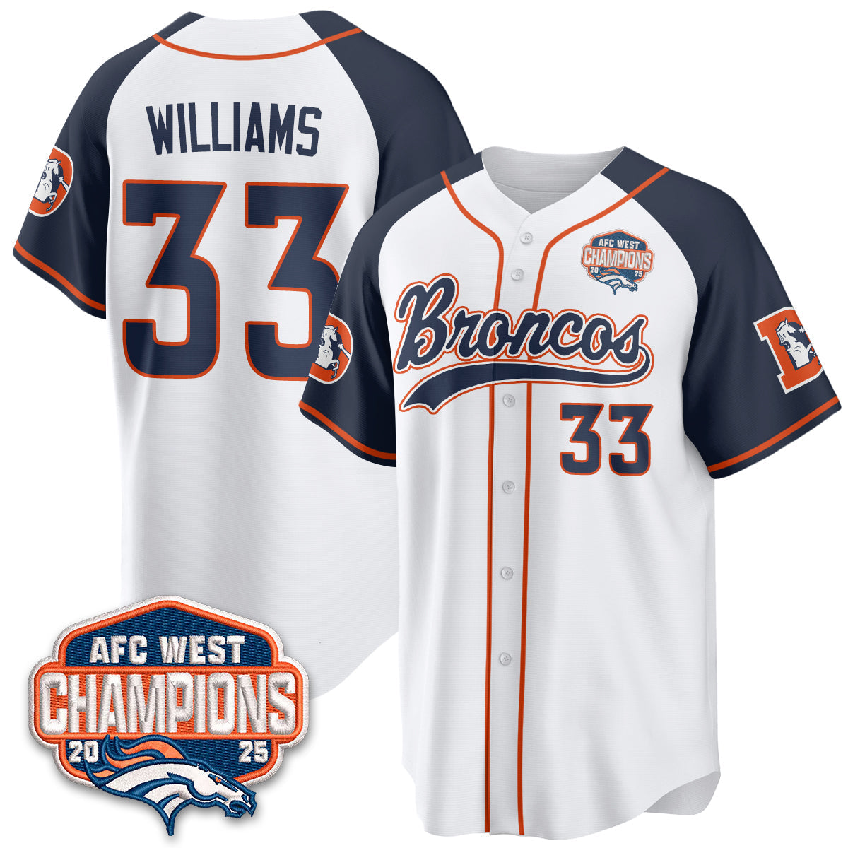 DEN AFC West Division Champions Vapor Limited Baseball Jersey - All Stitched-DTD