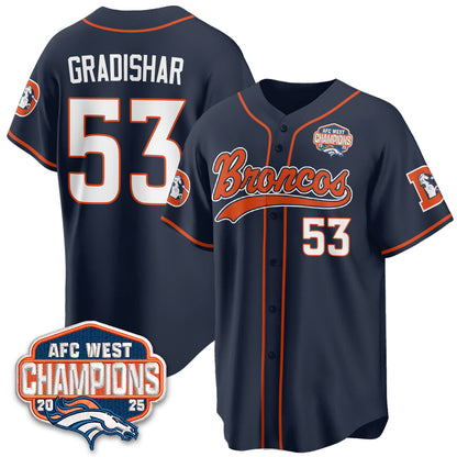 DEN AFC West Division Champions Vapor Limited Baseball Jersey - All Stitched-DTD