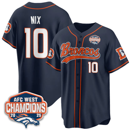 DEN AFC West Division Champions Vapor Limited Baseball Jersey - All Stitched-DTD