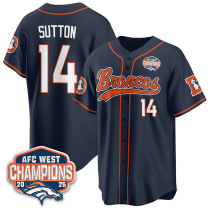 DEN AFC West Division Champions Vapor Limited Baseball Jersey - All Stitched-DTD