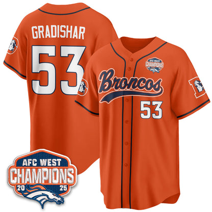 DEN AFC West Division Champions Vapor Limited Baseball Jersey - All Stitched-DTD