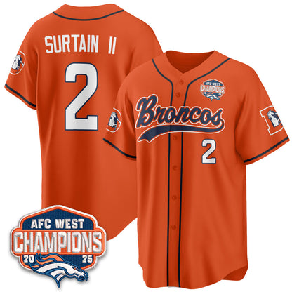 DEN AFC West Division Champions Vapor Limited Baseball Jersey - All Stitched-DTD
