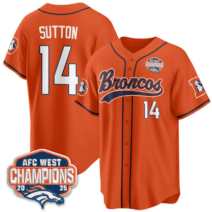 DEN AFC West Division Champions Vapor Limited Baseball Jersey - All Stitched-DTD